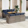 Set de sofás de jardín 7 pzas con cojines ratán sintético gris de , Conjuntos de jardín - Ref: Foro24-3327001, Precio: 555,95...