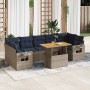 Set de sofás de jardín y cojines 8 piezas ratán sintético gris de , Conjuntos de jardín - Ref: Foro24-3327127, Precio: 650,24...