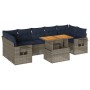 Set de sofás de jardín y cojines 8 piezas ratán sintético gris de , Conjuntos de jardín - Ref: Foro24-3327127, Precio: 650,24...