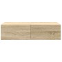 Estante de pared con cajones madera contrachapada roble sonoma de , Estantes y estanterías - Ref: Foro24-859970, Precio: 54,6...