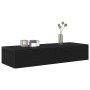 Estante de pared con cajones de madera contrachapada negro de , Estantes y estanterías - Ref: Foro24-859987, Precio: 77,42 €,...