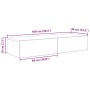 Estante de pared con cajones de madera contrachapada negro de , Estantes y estanterías - Ref: Foro24-859987, Precio: 77,42 €,...