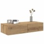Estante de pared cajones madera contrachapada roble artesanal de , Estantes y estanterías - Ref: Foro24-859985, Precio: 57,25...