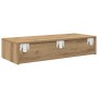 Estante de pared cajones madera contrachapada roble artesanal de , Estantes y estanterías - Ref: Foro24-859985, Precio: 57,25...