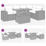Set de muebles de jardín 6 pzas y cojines ratán sintético gris | Foro24.es | Tu tienda online para hogar, jardín y más Foro24.es