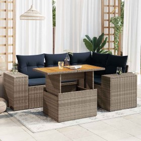 Comprar Juego de sofás jardín con cojines 5 pzas
