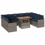 Set de sofás de jardín y cojines 10 pzas ratán sintético gris | Foro24.es | Tu tienda online para hogar, jardín y más Foro24.es