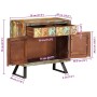 Cómoda de madera maciza reciclada multicolor 70x35x70 cm de , Aparadores - Ref: Foro24-358186, Precio: 261,88 €, Descuento: -5%%