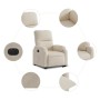 Sillón eléctrico reclinable elevable tela microfibra beige de , Sillones - Ref: Foro24-3204948, Precio: 345,54 €, Descuento: %