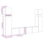 Mueble para TV de pared madera contrachapada artesanal 8 piezas de , Muebles TV - Ref: Foro24-3329010, Precio: 323,81 €, Desc...