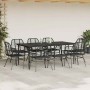 Juego de comedor jardín 9 piezas ratán polivinílico negro de , Conjuntos de jardín - Ref: Foro24-3334442, Precio: 649,99 €, D...