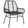 Juego de comedor jardín 9 piezas ratán polivinílico negro de , Conjuntos de jardín - Ref: Foro24-3334442, Precio: 649,99 €, D...