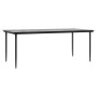 Juego de comedor jardín 9 piezas ratán polivinílico negro de , Conjuntos de jardín - Ref: Foro24-3334442, Precio: 649,99 €, D...