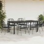 Juego de comedor jardín 7 piezas ratán sintético negro de , Conjuntos de jardín - Ref: Foro24-3334539, Precio: 534,41 €, Desc...