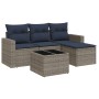 Set de sofás de jardín 5 pzas con cojines ratán sintético gris | Foro24.es | Tu tienda online para hogar, jardín y más Foro24.es