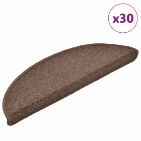 Alfombrilla escalera 30 uds marrón café 56x17x3 cm de , Alfombrillas para escalones - Ref: Foro24-3365737, Precio: 130,32 €, ...