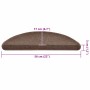 Alfombrilla escalera 30 uds marrón café 56x17x3 cm de , Alfombrillas para escalones - Ref: Foro24-3365737, Precio: 130,32 €, ...