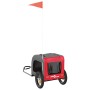 Remolque de bicicleta mascotas hierro tela Oxford rojo gris | Foro24.es | Tu tienda online para hogar, jardín y más Foro24.es