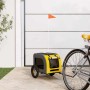 Remolque de bicicleta mascotas hierro tela Oxford amarillo gris de , Cochecitos para mascotas - Ref: Foro24-93826, Precio: 94...