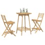 Conjunto de bar para exterior de 3 piezas plegable de bambú de , Conjuntos de jardín - Ref: Foro24-4108232, Precio: 257,50 €,...
