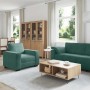 Juego de sofás con cojines 3 piezas terciopelo verde oscuro de , Sofás - Ref: Foro24-3324669, Precio: 645,47 €, Descuento: %