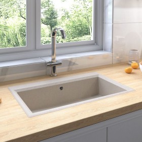 Fregadero de Cocina Beige 790x500x193 mm Granito de , Fregaderos - Ref: Foro24-147055, Precio: 175,95 €, Descuento: %
