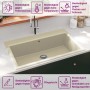 Fregadero de Cocina Beige 790x500x193 mm Granito de , Fregaderos - Ref: Foro24-147055, Precio: 175,95 €, Descuento: %