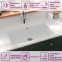 Fregadero de Cocina Blanco 790x500x193 mm Granito de , Fregaderos - Ref: Foro24-147056, Precio: 171,98 €, Descuento: %