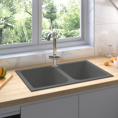 Fregadero de cocina Gris 760x480x184 mm Granito | Foro24.es | Tu tienda online para hogar, jardín y más Foro24.es