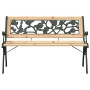 Banco de jardín con respaldo con patrón de rosas madera 116 cm de , Bancos de jardín - Ref: Foro24-319570, Precio: 74,43 €, D...