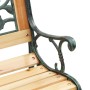 Banco de jardín con respaldo con patrón de rosas madera 116 cm de , Bancos de jardín - Ref: Foro24-319570, Precio: 74,43 €, D...