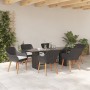 Juego de Comedor Jardín de 7 Piezas Negro Poliratán | Foro24.es | Tu tienda online para hogar, jardín y más Foro24.es