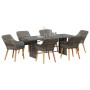 Juego de Comedor de Jardín de 7 Piezas Ratán Gris | Foro24.es | Tu tienda online para hogar, jardín y más Foro24.es
