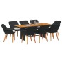 Conjunto de Comedor de Jardín de 9 Piezas Ratán Sintético Negro | Foro24.es | Tu tienda online para hogar, jardín y más Foro24.es