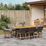Juego de Comedor de Jardín de 9 Piezas en Ratán Sintético Gris | Foro24.es | Tu tienda online para hogar, jardín y más Foro24.es