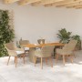 Set de Comedor de Jardín de 7 Piezas Ratán Polímero Beige | Foro24.es | Tu tienda online para hogar, jardín y más Foro24.es