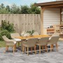 Juego de Comedor Jardín Beige de 9 Piezas de Ratán Sintético | Foro24.es | Tu tienda online para hogar, jardín y más Foro24.es
