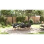 Juego de Comedor de Jardín de 7 Piezas en Ratán Poliéster Negro | Foro24.es | Tu tienda online para hogar, jardín y más Foro24.es