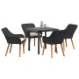 Conjunto de Comedor de Jardín de 5 Piezas en Ratán Negro | Foro24.es | Tu tienda online para hogar, jardín y más Foro24.es