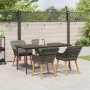 Conjunto de Comedor de Jardín de 5 Piezas Gris de Ratán Sintético | Foro24.es | Tu tienda online para hogar, jardín y más Foro24.es
