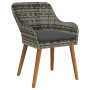 Conjunto de Comedor de Jardín de 5 Piezas Gris de Ratán Sintético | Foro24.es | Tu tienda online para hogar, jardín y más Foro24.es