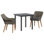 Conjunto de Jardín de 3 Piezas en Ratán Gris | Foro24.es | Tu tienda online para hogar, jardín y más Foro24.es