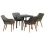 Juego de Comedor de Jardín de 5 Piezas Ratán Gris | Foro24.es | Tu tienda online para hogar, jardín y más Foro24.es
