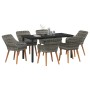 Conjunto de Comedor de Jardín de 7 Piezas en Ratán Gris | Foro24.es | Tu tienda online para hogar, jardín y más Foro24.es