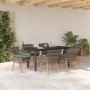 Conjunto de Comedor de Jardín de 7 Piezas en Ratán Gris | Foro24.es | Tu tienda online para hogar, jardín y más Foro24.es
