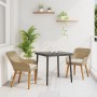 Conjunto de Comedor en Jardín de 3 Piezas Beige de Ratán Sintético | Foro24.es | Tu tienda online para hogar, jardín y más Foro24.es