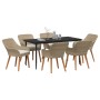 Juego de Comedor de Jardín de 7 Piezas Beige de Ratán Sintético | Foro24.es | Tu tienda online para hogar, jardín y más Foro24.es