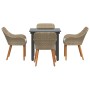 Conjunto de Comedor de Jardín de 5 Piezas en Ratán y Poliéster Beige | Foro24.es | Tu tienda online para hogar, jardín y más Foro24.es
