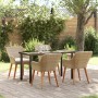 Juego de Comedor de Jardín de 5 Piezas Beige de Poliratán | Foro24.es | Tu tienda online para hogar, jardín y más Foro24.es