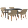 Juego de Comedor de Jardín de 5 Piezas Beige de Poliratán | Foro24.es | Tu tienda online para hogar, jardín y más Foro24.es